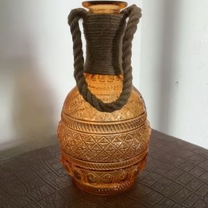 9” Amber glass decanter